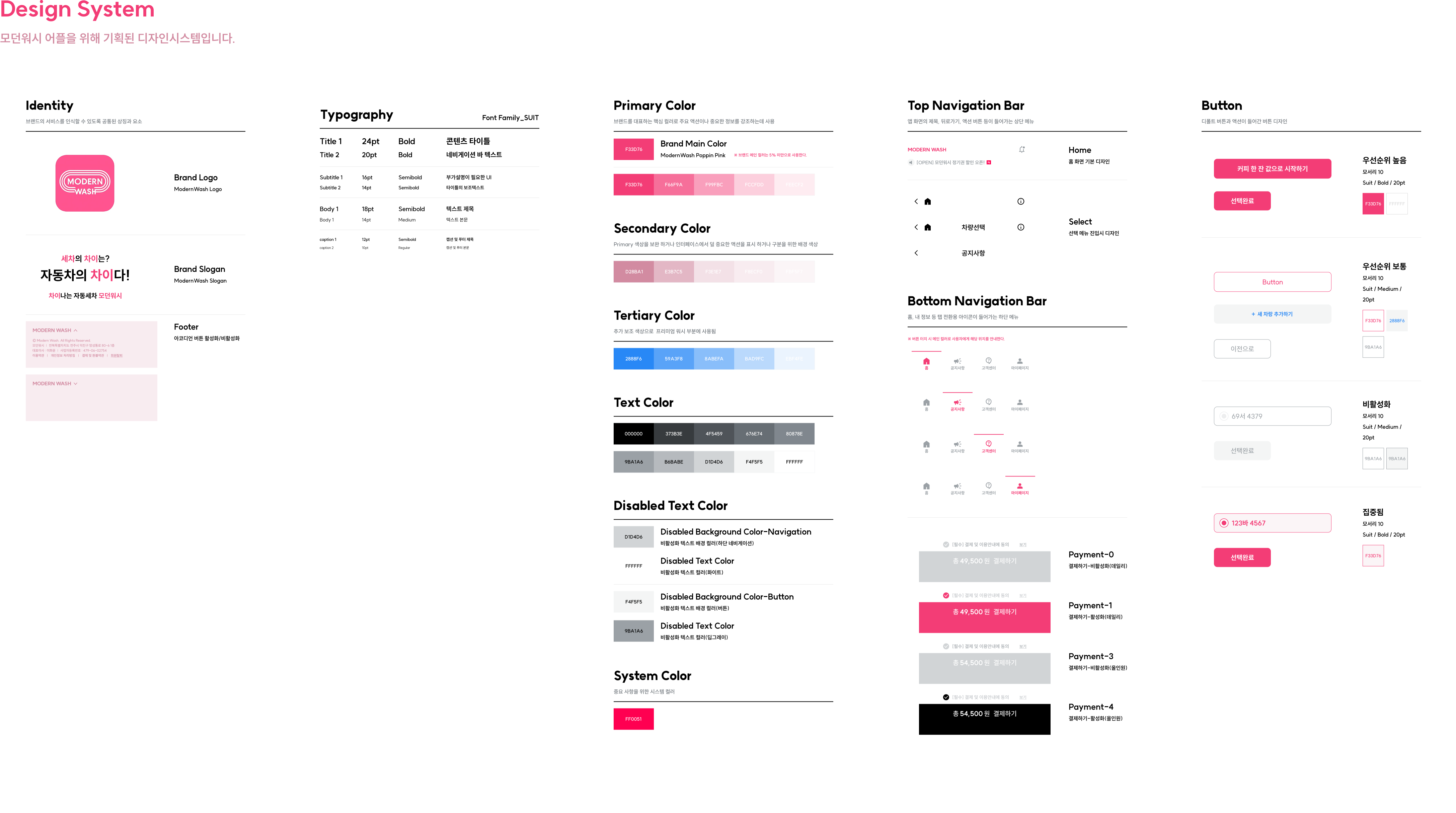 모던워시 디자인 시스템